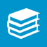 book icon blue background
